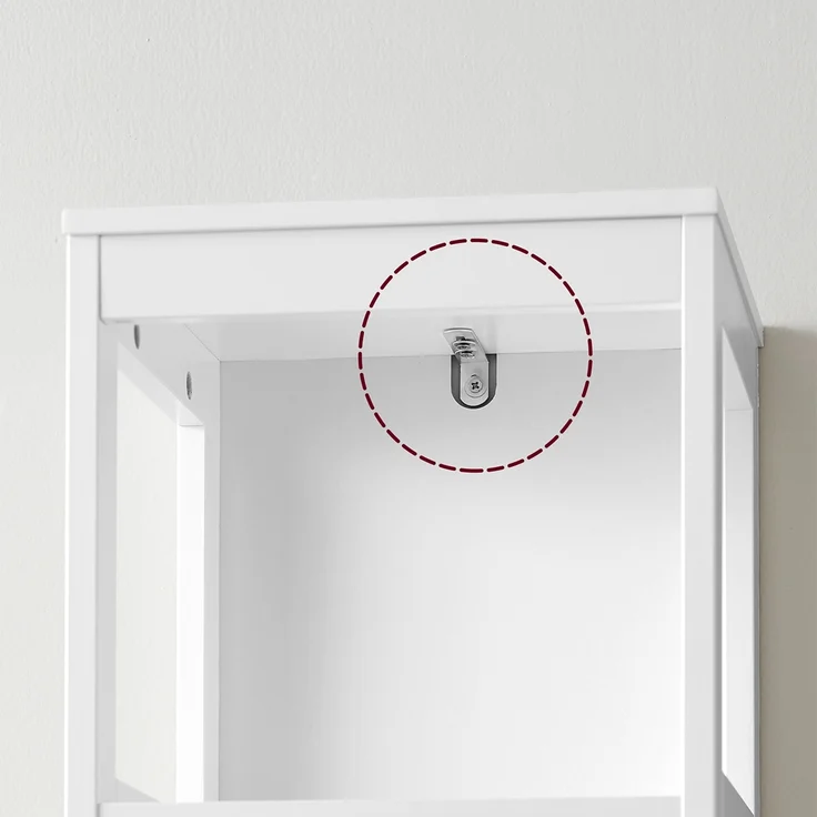 Vasagle Badezimmerschrank mit 2 Schubladen und 3 offene Fächer, MDF, 30 x 30 x 141,5 cm, Weiß – Bild 8