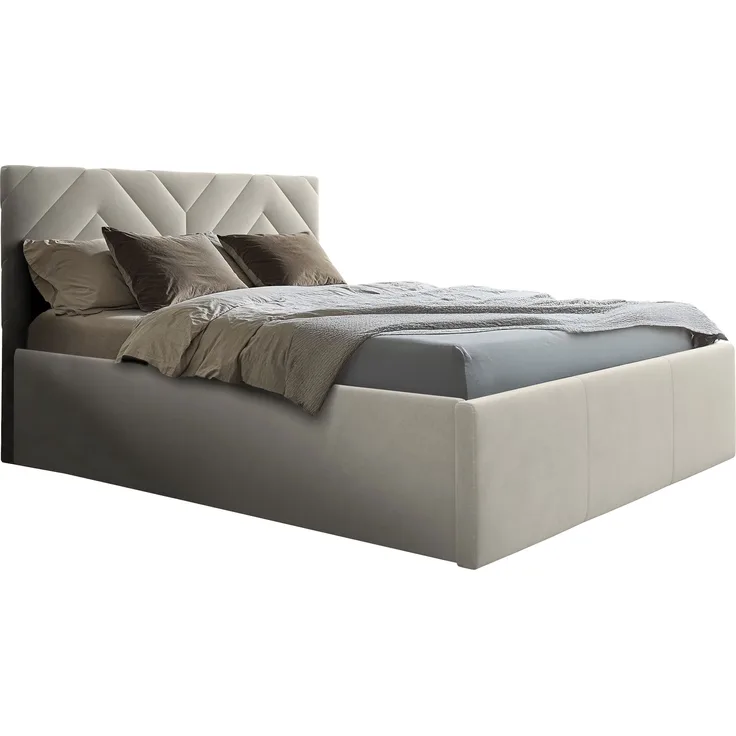 Polsterbett Andawe, Beige, 160x200 cm