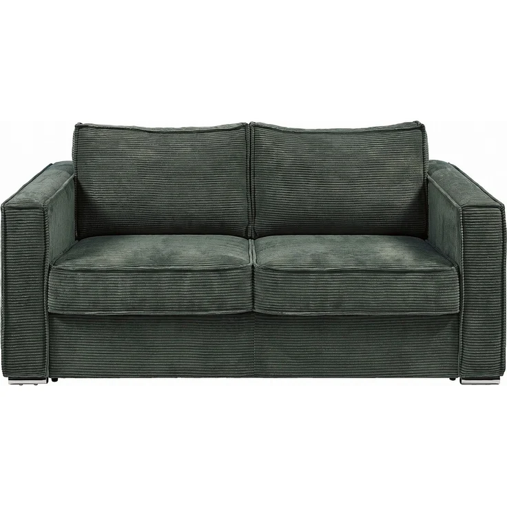 Vente-unique - LORETO - Schlafsofa - Plastik - Kunststoff (PVC) - Tannengrün - 218 x 97 x 90 cm – Bild 3