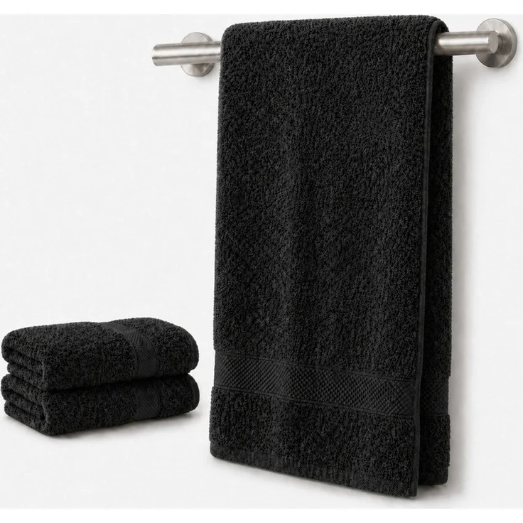 Komfortec Handtücher 50X100 cm, 100% Baumwolle, 470 g/m², Frottee (2-St), Badetücher 50x100 cm Set, Weich – Bild 1