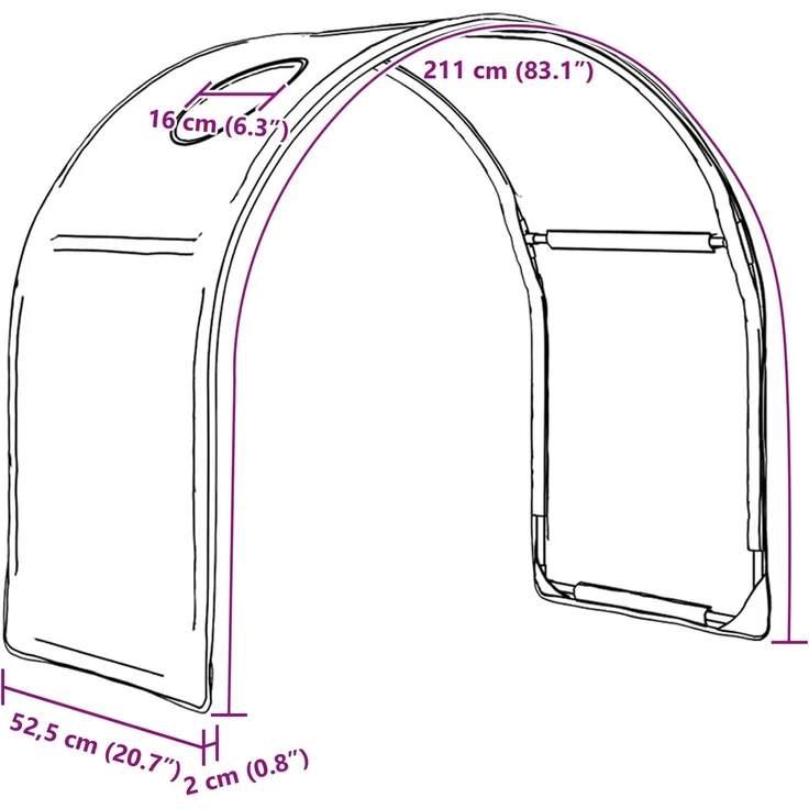 vidaXL Bettunnel 2 pcs Rosa 211 x 52,5 x 2 cm Polyester 893705 – Bild 12
