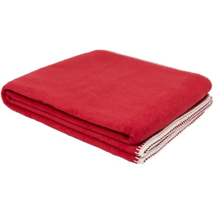 Sansibar 'Doubleface' Wohndecke, Baumwollmischgewebe rot, 150 x 200 – Bild 6
