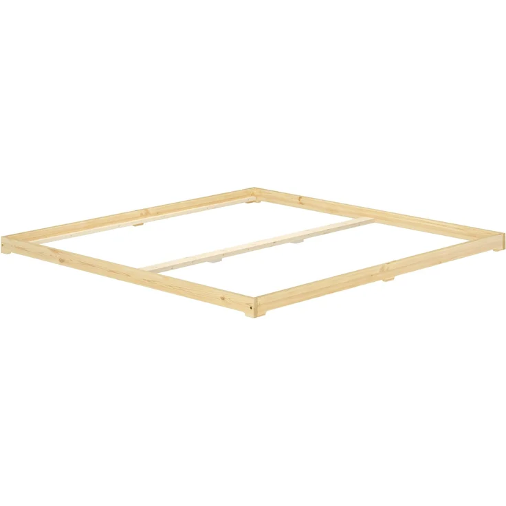 Niedriges Bodenbett 200x200 Kiefer natur, Niederflurbett, Futonbett, V-60.47K-20Rollrost inkl. – Bild 2