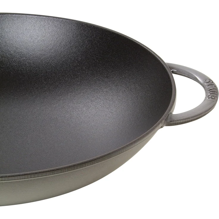 Staub Specialities Wok mit Glasdeckel 37 cm, Gusseisen – Bild 3