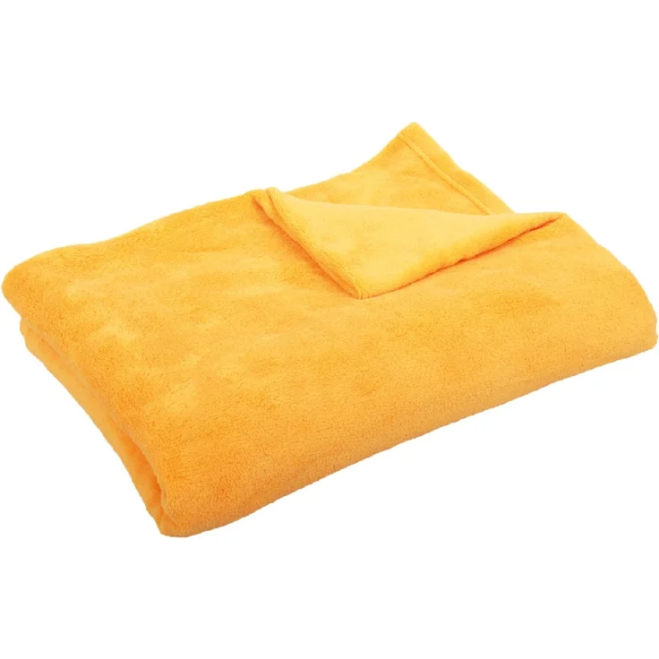 Kuscheldecke supersofte Tagesdecke vielseitig verwendbare Microfaser-Decke, flauschig und anschmiegsam in vielen verschiedenen modischen Farben erhältlich (hellorange - marigold / 60x80 cm) – Bild 8