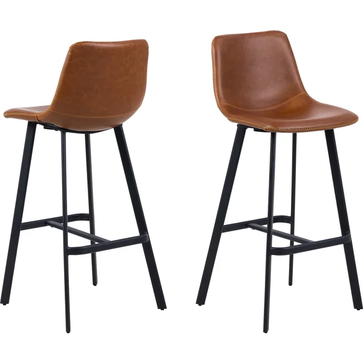 Set 2x Oregon Barhocker mit Nähte Barstuhl Barstühle Barmöbel Bar Hausbar