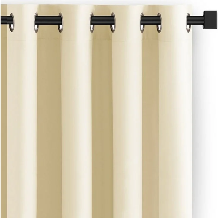 Restilo Gardine Gardine Ösen Vorhang Ösenvorhang Einfarbig Verdunkelnd (1 St), Ösen, verdunkelnd, Polyestertextilien – Bild 4