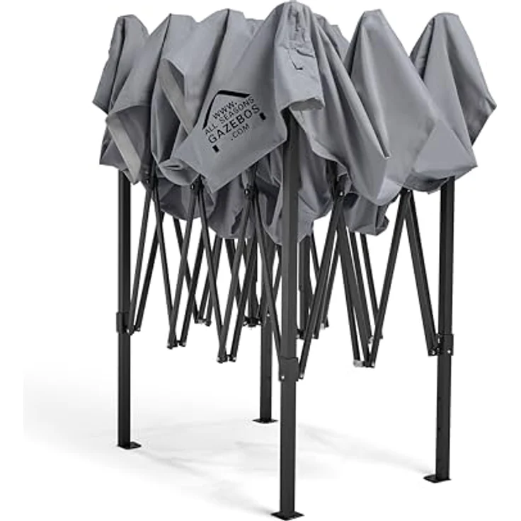 All Seasons Gazebos 3x4. 5m vollständig wasserdichtes Faltpavillon - Metallisch Grau – Bild 7