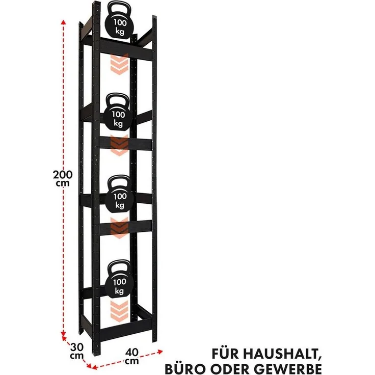 Kubus Standregal Bottleo, Getränkekistenregal mit Pulverbeschichtung für 3 bis 9 Kisten, Kisten lassen sich mühelos einsetzen und entnehmen