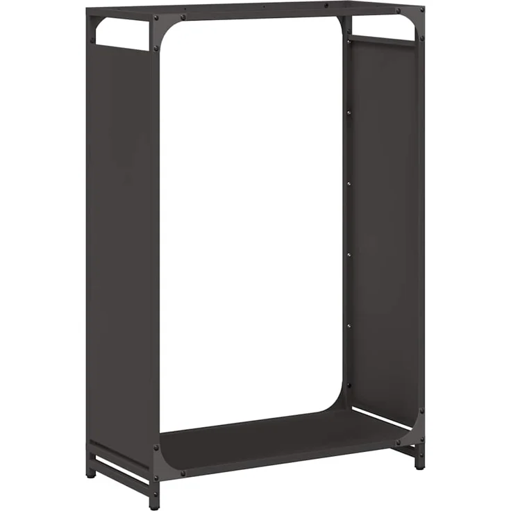 vidaXL Brennholzregal Schwarz 60x28x90 cm Kaltgewalzter Stahl 864211 – Bild 1