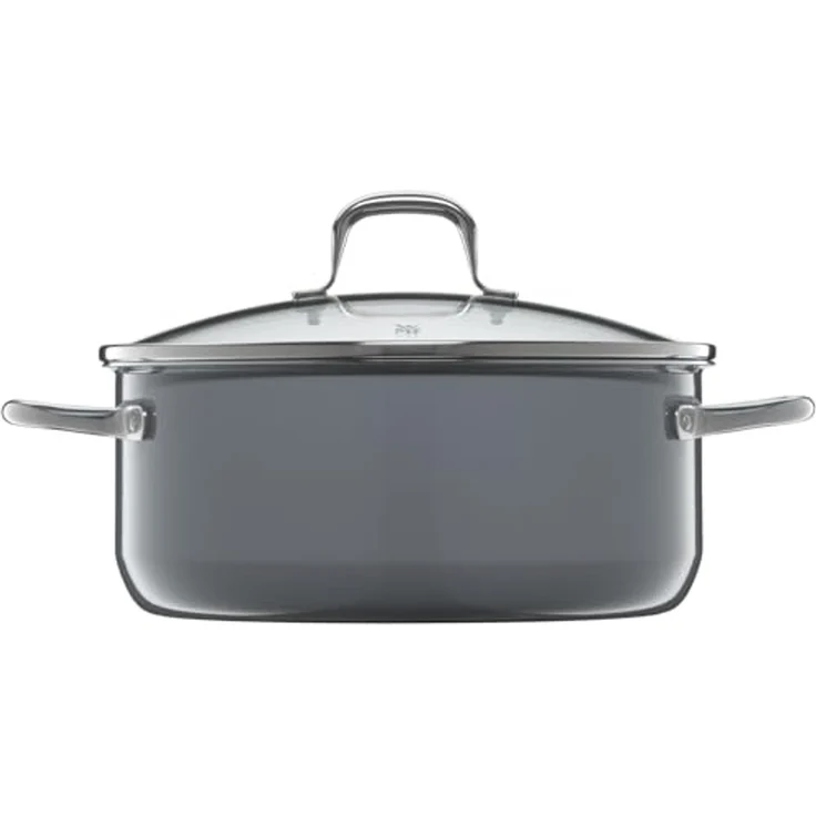WMF Bratentopf WMF Fusiontec Essential Bratentopf mit Deckel, 24 cm, Calm Grey, FUSIONTEC (mit Glasdeckel, 4,4l), Made in Germany – Bild 3
