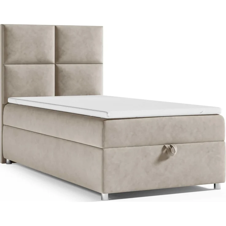 Best for Home Boxspringbett K2 SINGLE mit Bettkasten (Beige 100x200)