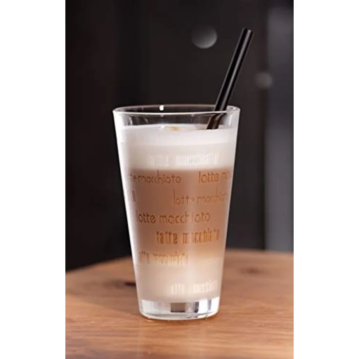 Ritzenhoff & Breker Latte-Macchiato-Glas Chicco, Glas, Schrift-Dekor, 4-teilig – Bild 4