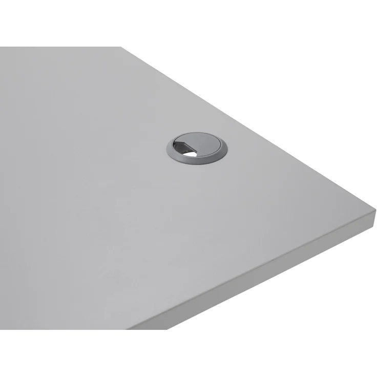 Eckschreibtisch >Ben< höhenverstellbar, weiss / silber - 180x74/117x177cm (BxHxT) – Bild 9