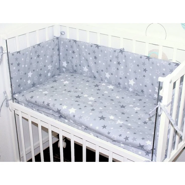 Primawela Beistellbett Baby Bettwäsche für Beistellbett mit Nestchen Spannbettlaken 6 teilig – Bild 2