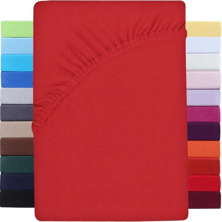 NatureMark Spannbettlaken WASSERBETT Jersey Spannbettlaken, Baumwollmischung, Gummizug: rundum, Baumwolle mit Elasthan, sehr robust, 180x200 – 200x220 cm +40 cm Steg – Bild 1