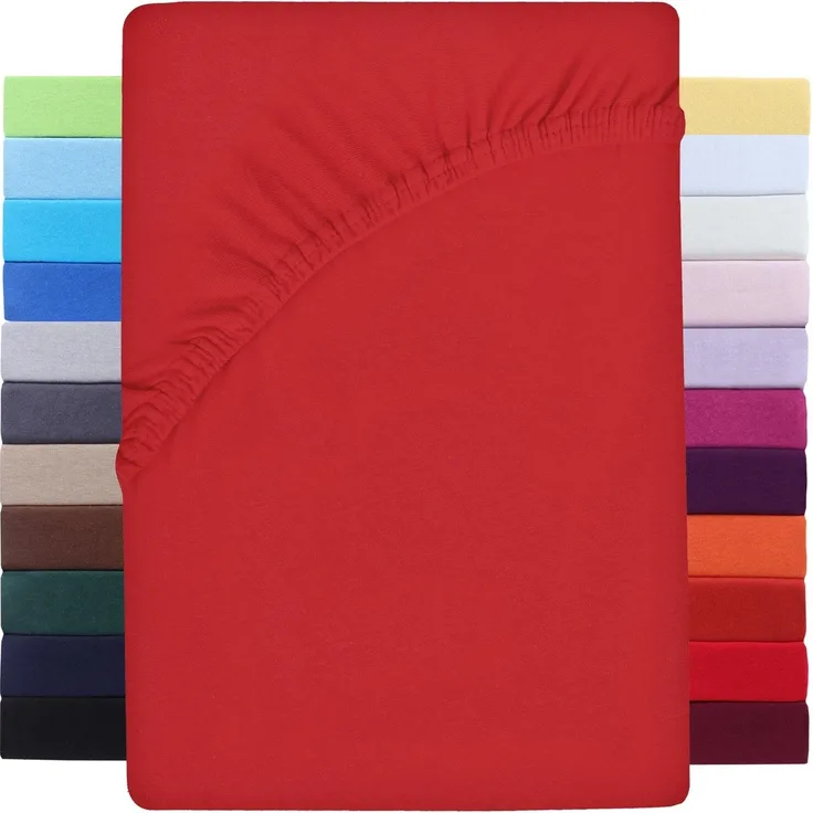 NatureMark Spannbettlaken WASSERBETT Jersey Spannbettlaken, Baumwollmischung, Gummizug: rundum, Baumwolle mit Elasthan, sehr robust, 180x200 – 200x220 cm +40 cm Steg