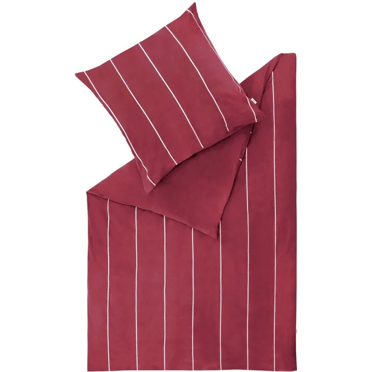 Esprit Bettwäsche FLANELL Winter Bettwäsche, Baumwolle, 1 teilig, 135 x 200 cm in Rot – Bild 1