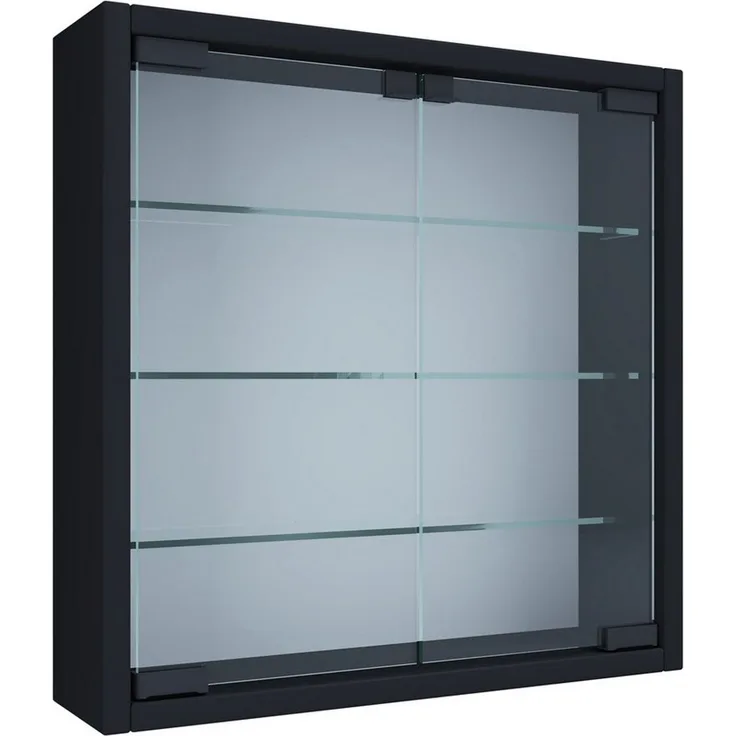 VCM Wandvitrine Mandosa 912944 Schwarz H. 40 x B. 40 x T. 10 cm