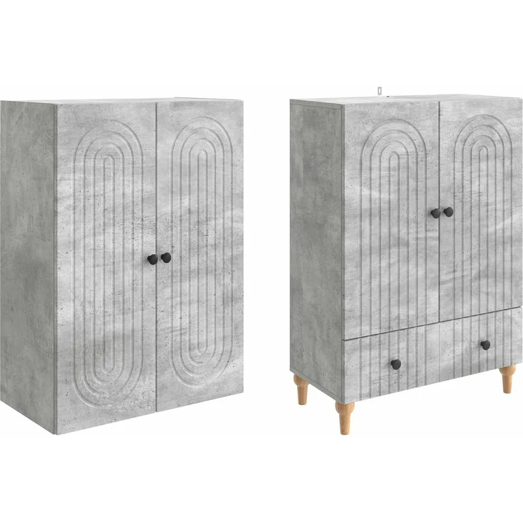 vidaXL Schrankset 2 pcs Holzwerkstoff 3416433 – Bild 3