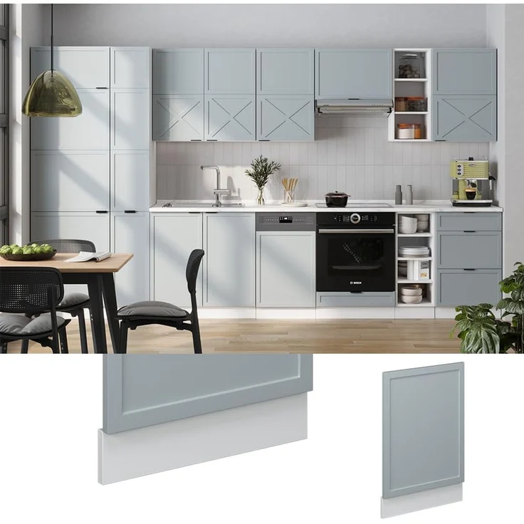 Vicco Frontblende Fame-Line, Hellblau-grau, 45 cm ohne Arbeitsplatte, zur Kombination mit weiteren Modulen der Fame-Line Serie – Bild 2