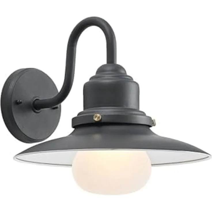 Lindby Außen-Wandleuchte Roisin, Metall, Alu IP44, 1 x 60 W