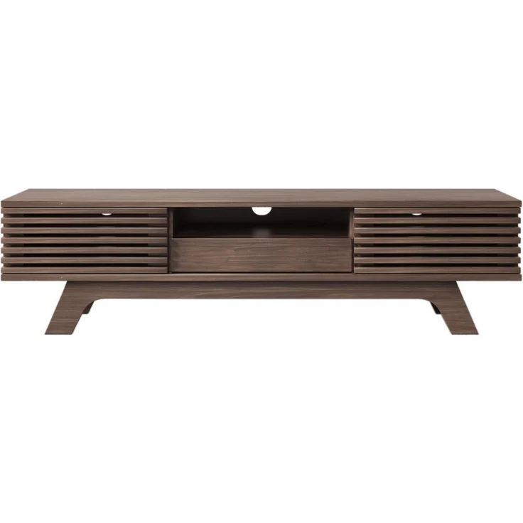 OKWISH Lowboard TV-Schrank mit Viel Stauraum (TV-Möbel, TV-Panel, 1 St, Zwei Türen und eine Schublade), mit offene Fächer und durchdachte Kabeldurchführungen – Bild 1