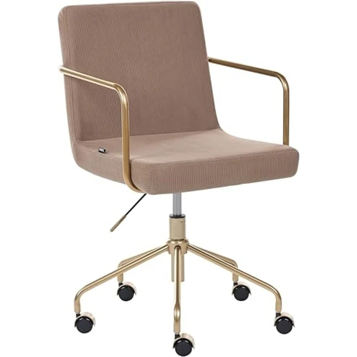 Bürostuhl TRINITY Cord Hellbraun – Bild 1