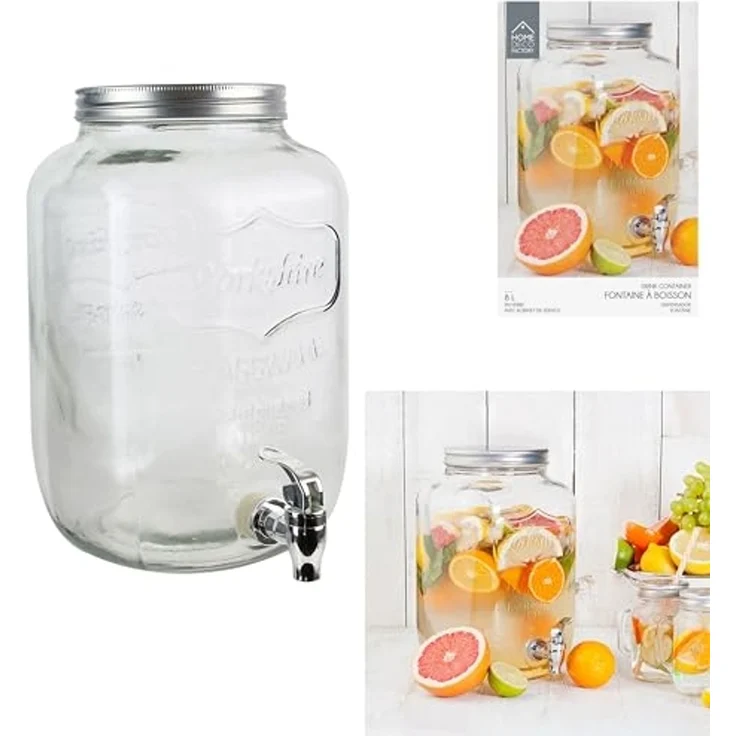 Saveur et Dégustation KV7177 Glaskrug zum Einschenken, transparent, 18 x 18 x 31 cm – Bild 2