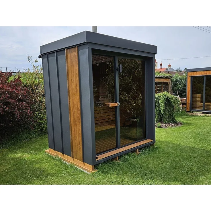 GardenAndPools Garten Sauna Rombek, Platz für ca. 4–6 Personen (sitzend) oder 2 Personen (liegend), ca. 1.200 kg, 250 × 200 × 215 cm