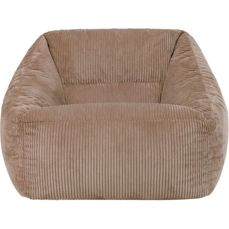 Icon Natalia Sitzsack Sessel für Erwachsene, Mokkabraun, Flauschiger Cord Stoff, Riesen Sitzsack Cord mit Füllung, Bean Bag Chair, Bequemer Sessel Wohnzimmer, Lounge, Schlafzimmer, Büro – Bild 4