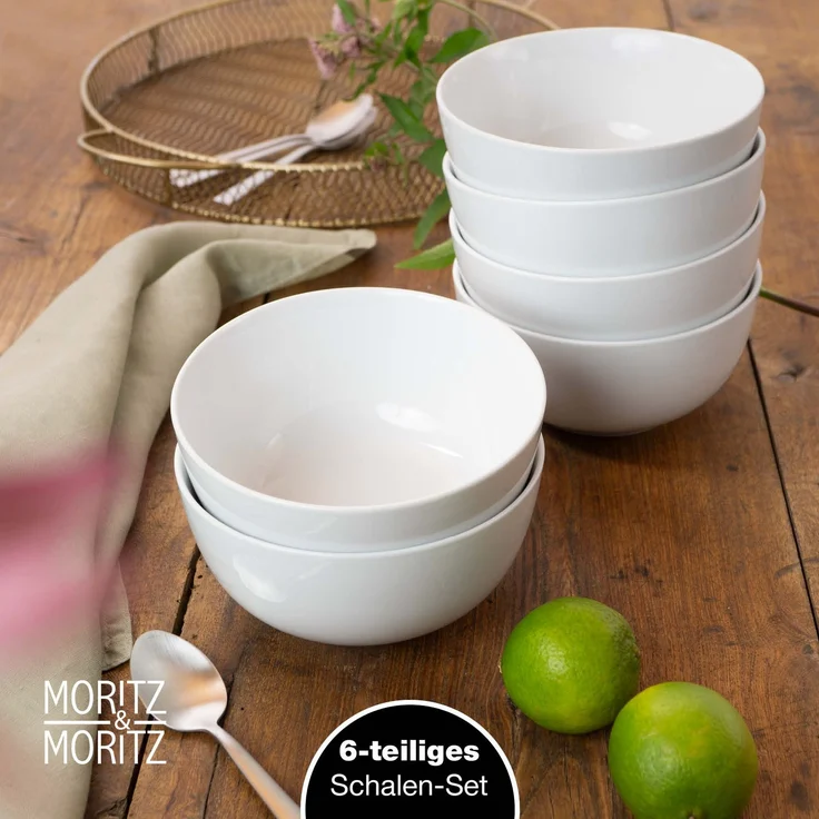 Moritz & Moritz BASIC 6tlg Schüssel Set weiß – Bild 4