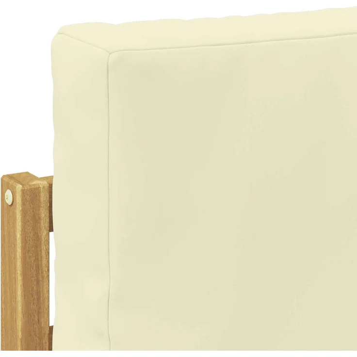 vidaXL Outdoor-Sofagarnitur 4 Stk. Weiß und Creme Polyester 3391760 – Bild 6