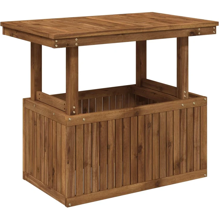 vidaXL Gartenkaffee Tisch aus massivem Akazienholz höhenverstellbar 901244 – Bild 2