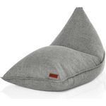 Green Bean® Sitzsack "Triangle" 150x100x100cm mit 220 Liter EPS-Perlen Füllung - Kuschelig Weich Waschbar - Grau