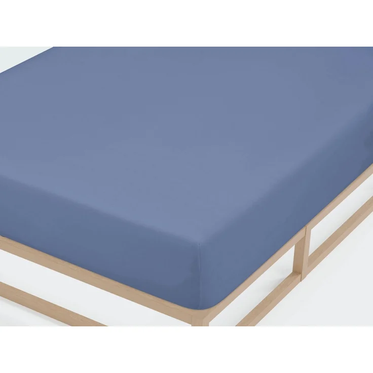 Castell Jersey-Stretch-Spannbetttuch, Blau, 1x 90x190 cm - 100x200 cm, 90x200 cm – Bild 2