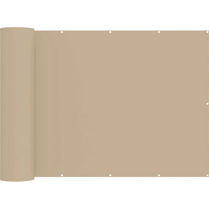 vidaXL Balkon Sichtschutz 200 x 400 cm Stoff mit PU-Beschichtung Beige 42036464 – Bild 2