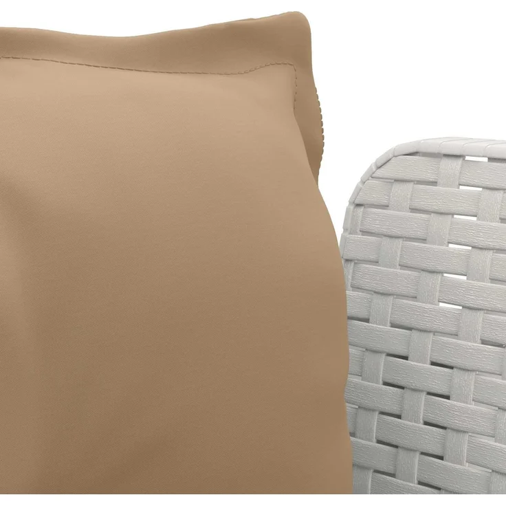 vidaXL 1-Sitzer Sessel mit Kissen Rattan-Look PP Weiß 8011878 – Bild 6