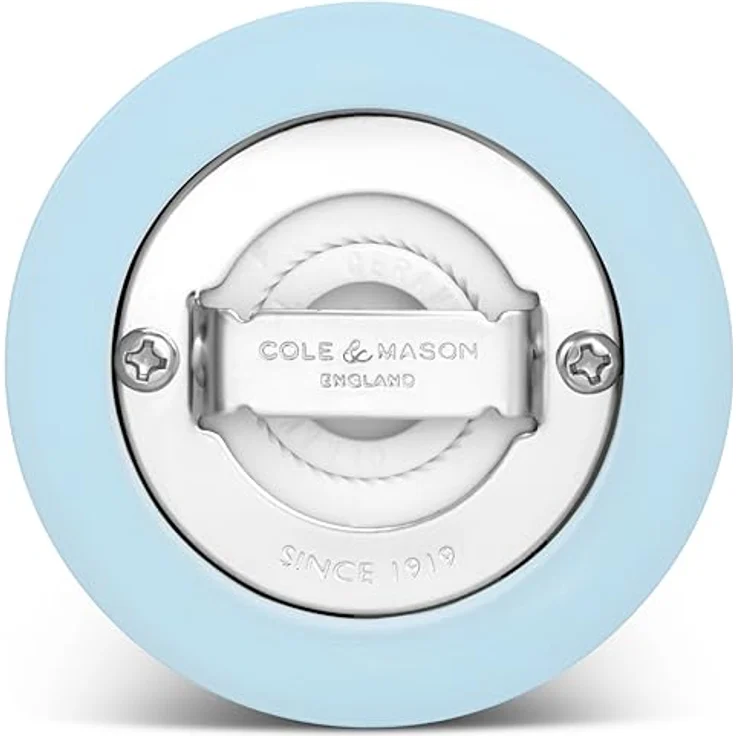 Cole & Mason Kenton Salz- & Pfeffermühle Hellblau Gummibaumholz Keramik Pfeffer Salz 60 mm – Bild 13