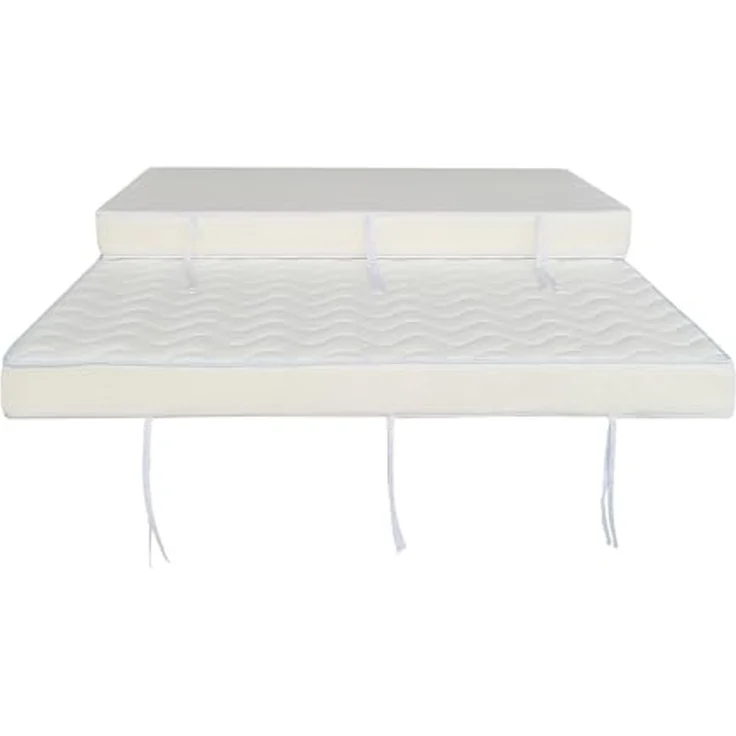 Vente-unique - PARTY Matratze Stoff Weiß - B 140 cm x H 12 cm x L 190 cm – Bild 4