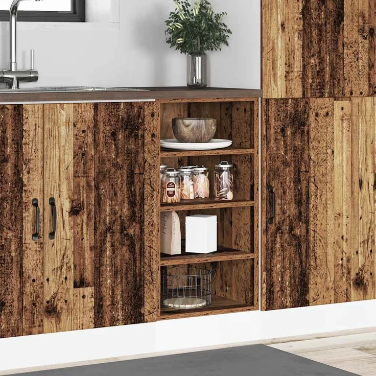 vidaXL Unterschrank Riga Altholz-Optik 40x44,5x81,5 cm Holzwerkstoff 854209 – Bild 2