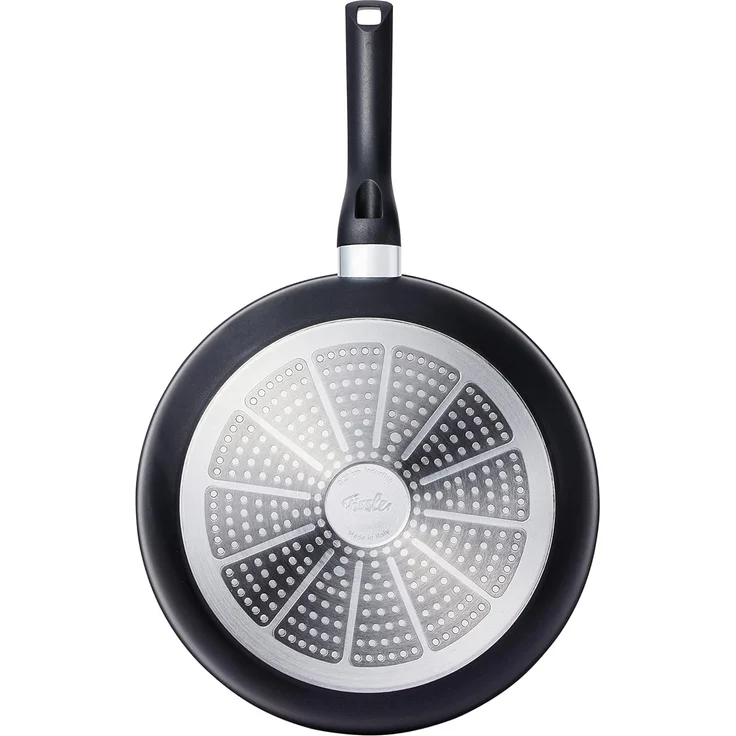 Fissler Pfannen-Set, 2-teilig / Catania unbeschichtete Edelstahl-Pfanne (Ø 24 cm) & Cenit beschichtete Aluminium-Pfanne( Ø 28 cm) – Induktions-geeignet, Schwarz – Bild 3