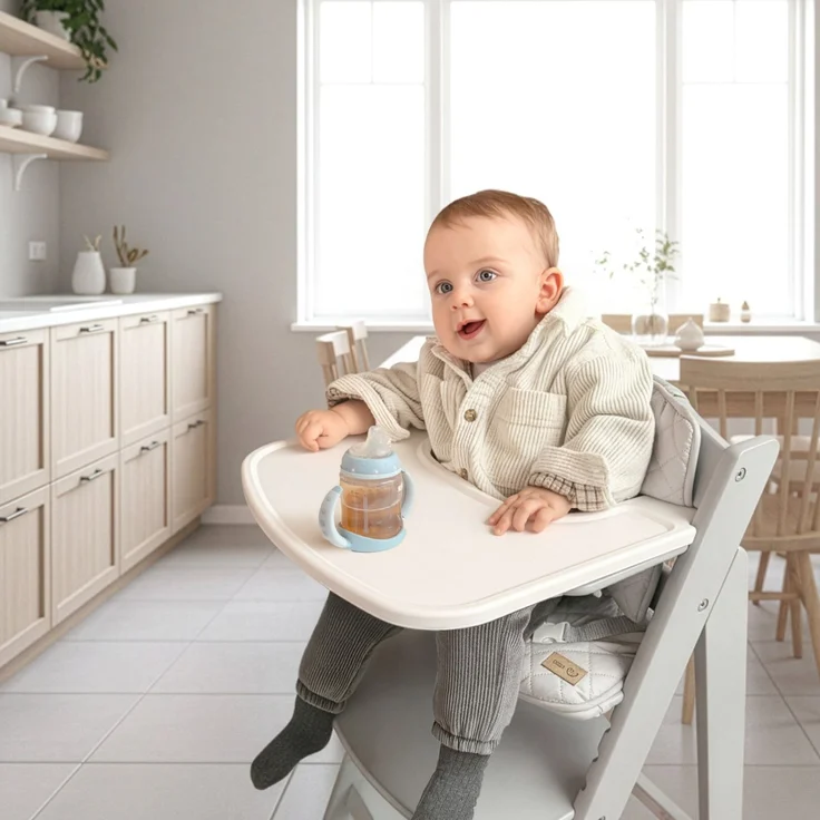 roba Plastikessbrett - Erweiterung & Zubehör für Hochstuhl Sit Up Flex, Liv Up & Born Up - Kompatibel mit Gurtsystem und Hochstuhlauflagen - Schnelle Klickbefestigung - Einfache Reinigung - Weiß – Bild 9