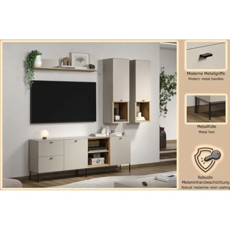 Anbauwand SaoPaulo Kaschmir · B 250 x H 215 cm – Bild 5