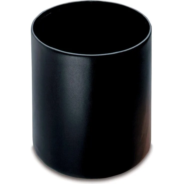 Läufer 36436 - Ambiente SCALA Papierkorb, Durchmesser 26 x 30 cm, aus echtem Leder, schwarz