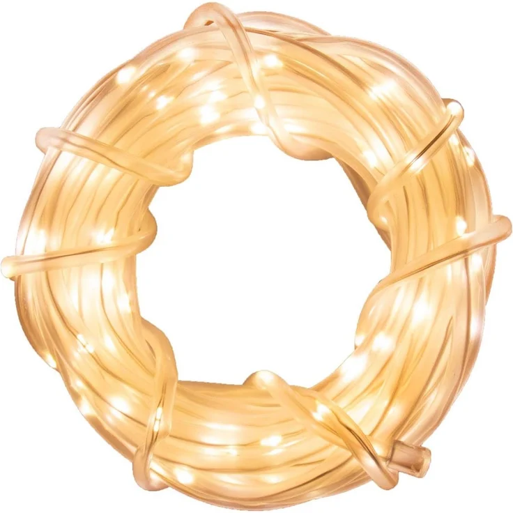 Idena 31487 - LED Lichterschlauch mit 100 LEDs in Warmweiß, Lichterkette mit 8 Stunden Timer Funktion & Transformator, ca. 10 m lang, Deko für Innen & Außen, Party Deko, Weihnachtsdeko, Hochzeit – Bild 4