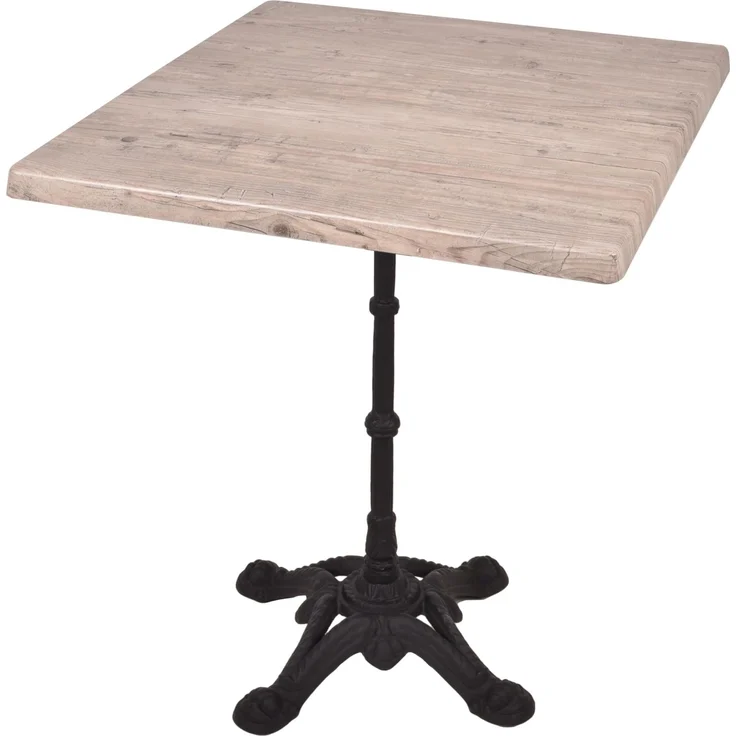 Bistrotisch KOLLIN 70x70cm Qudratisch Hellbraun Holz | Cafétisch Bartisch Gartentisch Outdoor-Esstisch – Bild 1