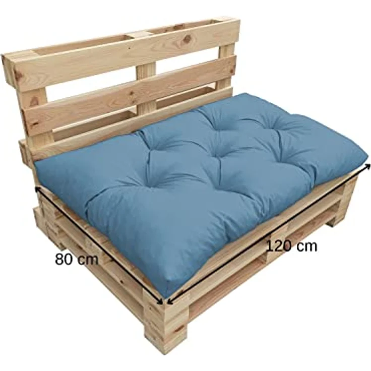 chilly pilley Palettenkissen Wasserdicht Palettenauflage Palettenpolster Palettenmöbel Gartenkissen Wasserfest Wasserabweisend viele Größen und Farben (5er Set Pastellblau) – Bild 5