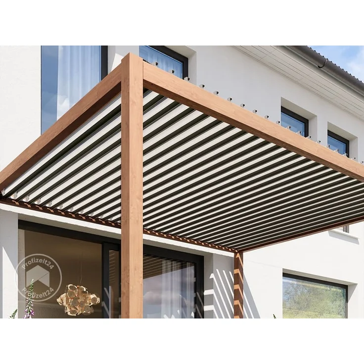 PRIMEYARD Pergola, Aluminium / Stahl braun, 3x4 m – Bild 6