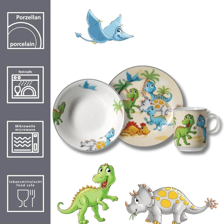 Ritzenhoff & Breker DINO Kindergeschirr-Set 3-teilig – Bild 4